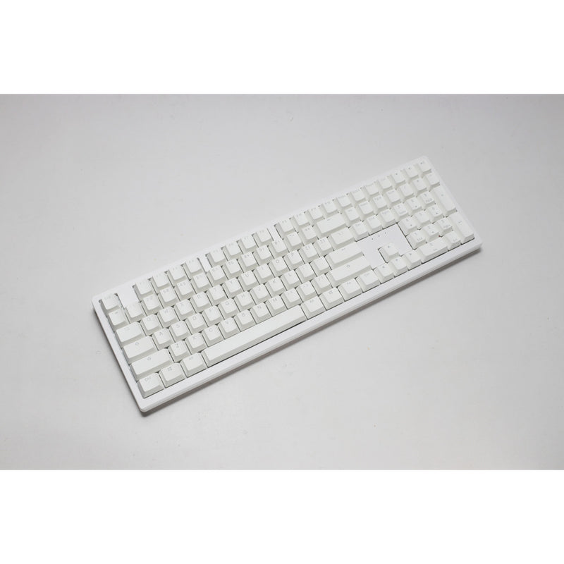 Afbeelding laden in galerijviewer, Ducky zero 6108 pure white rgb mechanisch gaming toetsenbord (wit, us lay-out (qwerty), cherry mx2a blue, 100%, rgb leds, double-shot pbt, hot swap, 2.4ghz | bluetooth | usb-c)
