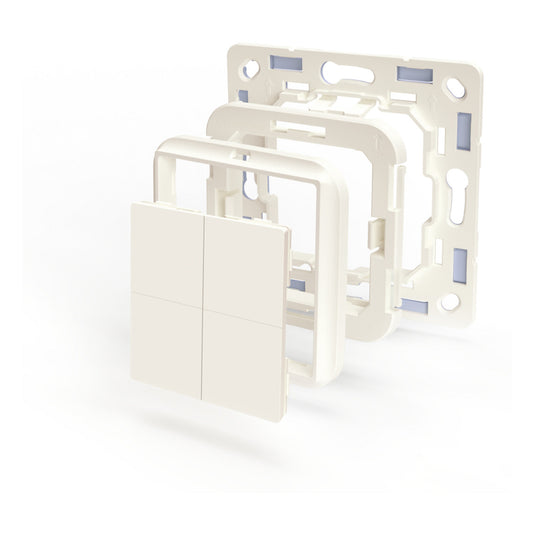 Shelly blu wall switch 4 + busch-jaeger adapter schakelaar (wit, bluetooth 4.2)