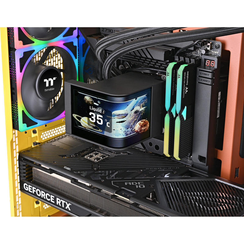 Afbeelding laden in galerijviewer, Thermaltake magcurve 360 ultra argb sync aio liquid cooler waterkoeling (zwart)
