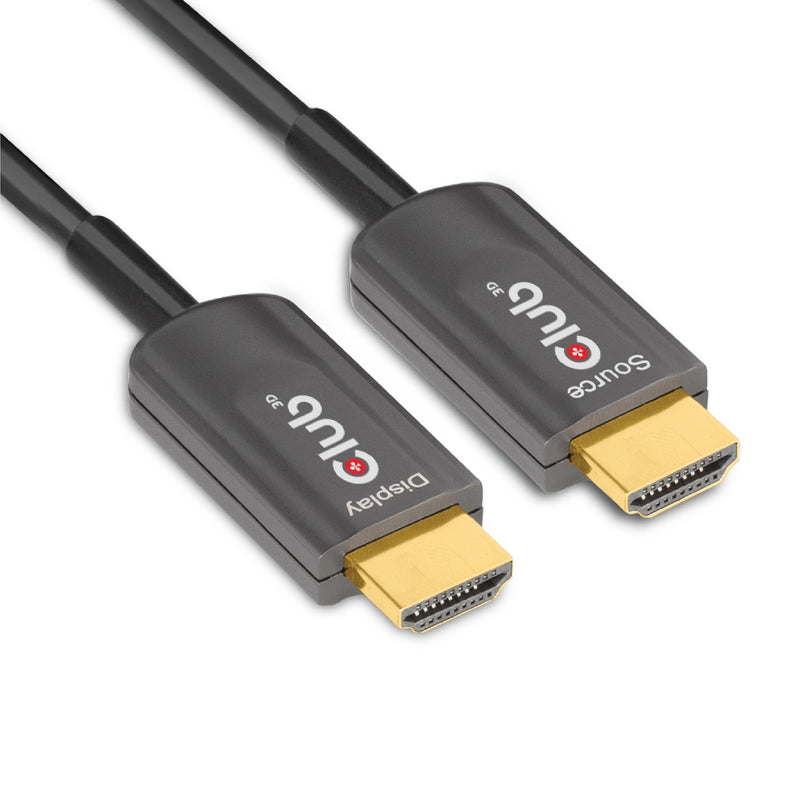Afbeelding laden in galerijviewer, Club 3d ultra high speed aoc hdmi 2.1 gecertificeerde unidirectioneel kabel male-male (zwart, 20 meter, 4k 120hz, 8k 60hz, 48gbps)
