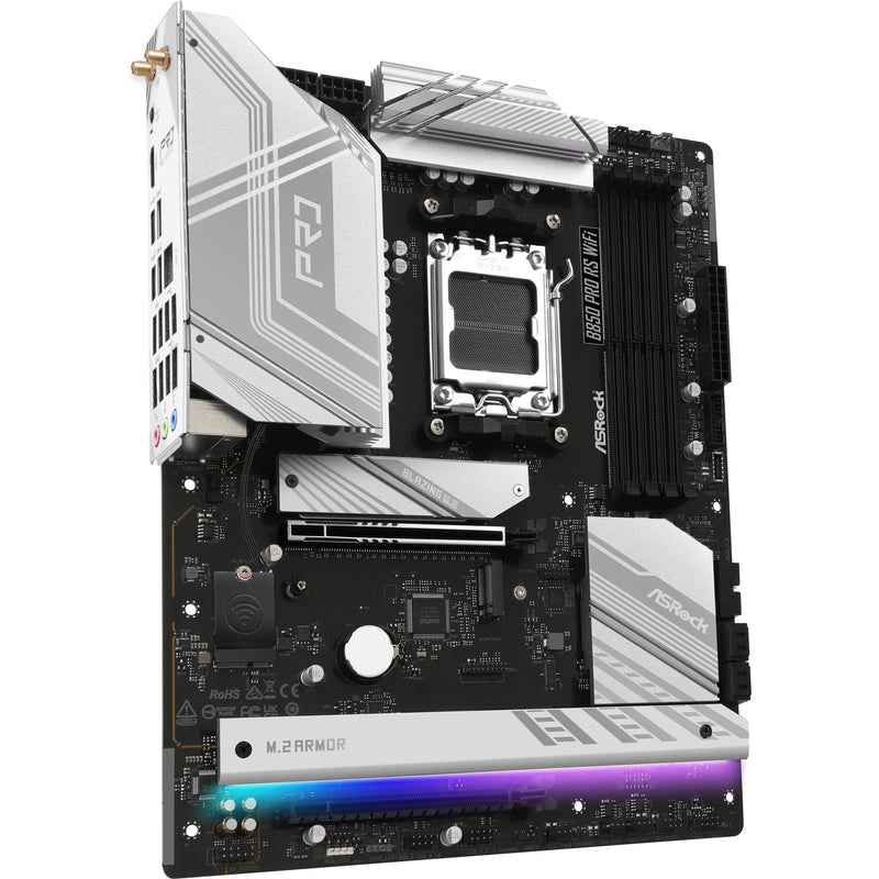 Afbeelding laden in galerijviewer, Asrock b850 pro rs wifi socket am5 moederbord (raid, 2,5gb-lan, wlan, bt, sound, atx)
