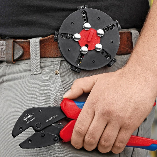 Knipex multicrimp krimptang 973302 (rood blauw)