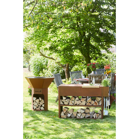 Barbecook nestor buddy uit cortenstaal tafel