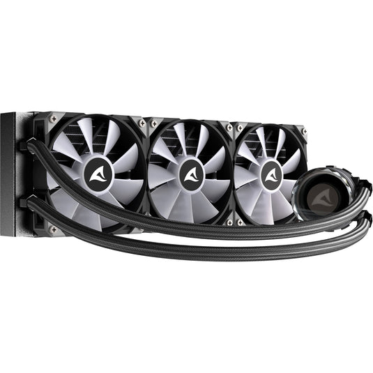 Sharkoon s90 rgb waterkoeling (zwart, 4-pins pwm fan-connector)