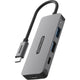Sitecom usb-c naar 2x usb-a + 2x usb-c usb-hub (grijs)
