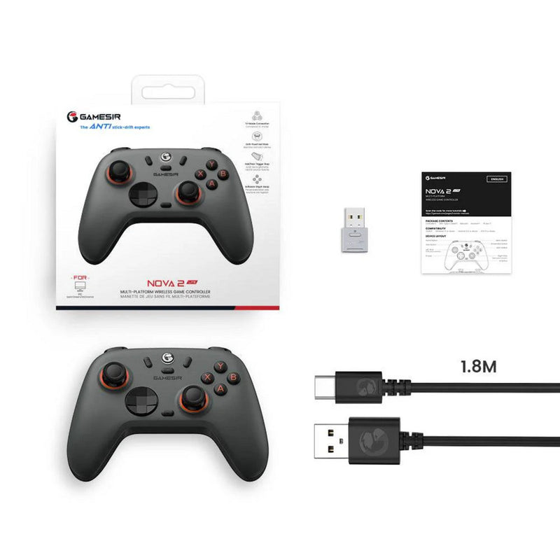 Afbeelding laden in galerijviewer, Gamesir nova 2 lite multiplatform wireless game controller (donkergrijs, switch, pc, android en ios, bluetooth 2.4 ghz usb)
