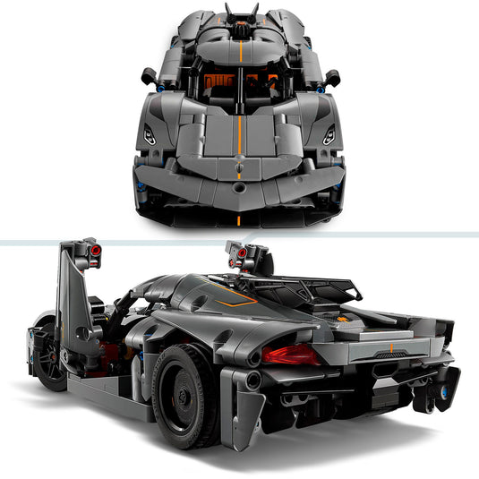 Lego technic 42173 koenigsegg jesko absolut grijze hypercar