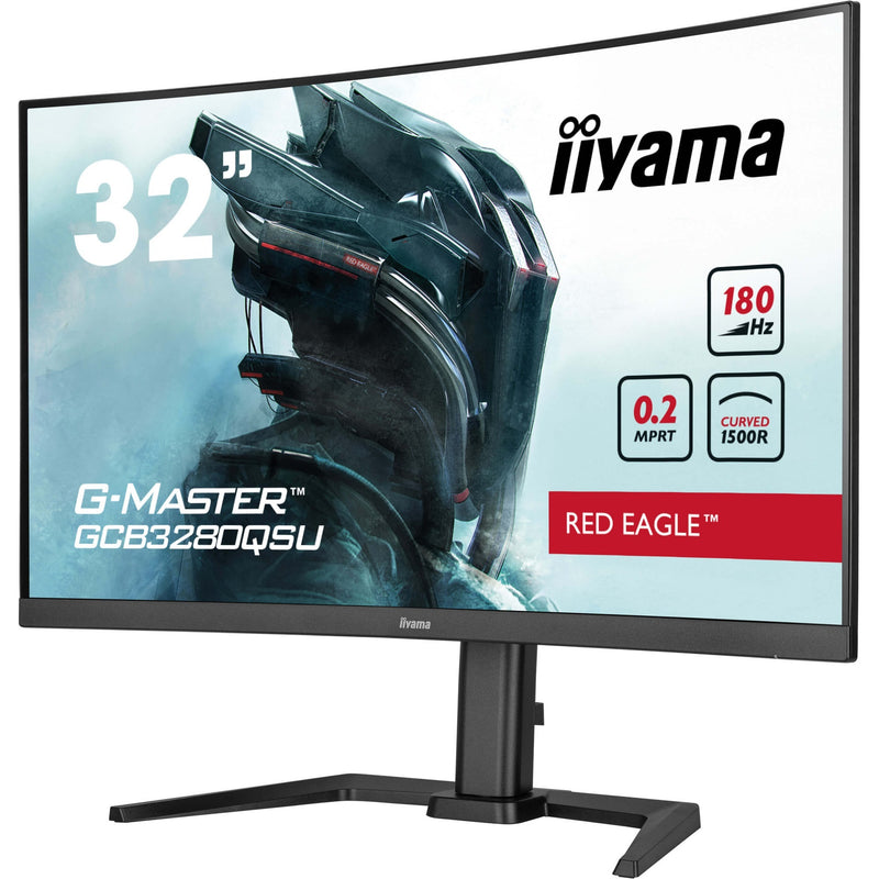 Afbeelding laden in galerijviewer, Iiyama g-master red eagle gcb3280qsu-b2 31.5 curved gaming monitor (zwart, 2x hdmi, displayport, 2x usb-a, usb-b, 180 hz)

