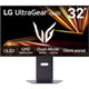 Lg ultragear 32gx850a-b 32 4k uhd gaming monitor (zwart, 2x hdmi, displayport, 2x usb-a, 165 hz 330 hz)