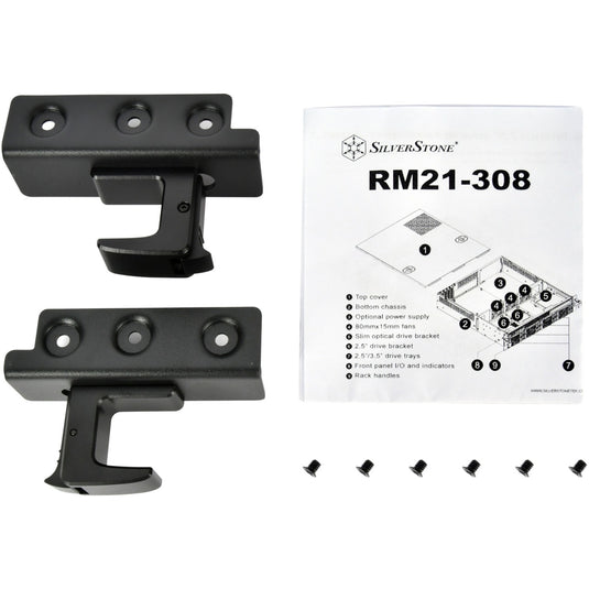 Silverstone rm21-308 rack behuizing (zwart | 1x usb-a 2.0 | 1x usb-a 3.2 (5 gbit s))