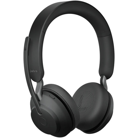 Jabra evolve2 65, ms stereo on-ear headset (zwart, microsoft teams, bluetooth)