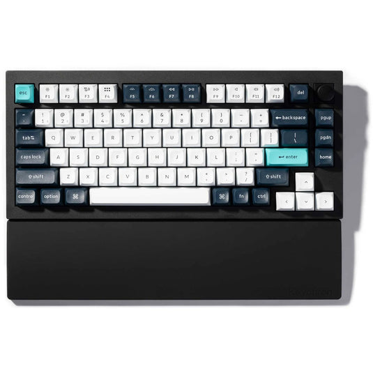 Keychron silicone palm rest voor v1 v1 max v2 v2 max q9 q1 q1 pro polssteun (zwart)