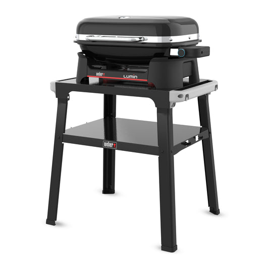 Weber lumin compact elektrische barbecue voor buiten met onderstel (zwart, 4 tot 6 personen, grilloppervlak 1561 cm²)