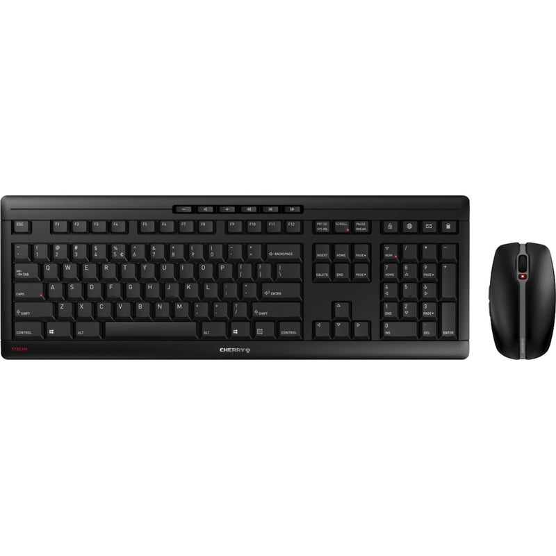 Afbeelding laden in galerijviewer, Cherry stream desktop draadloze desktopset (zwart, eu lay-out (qwerty), sx-schaartechnologie, 100%, 1000 - 2400 dpi)
