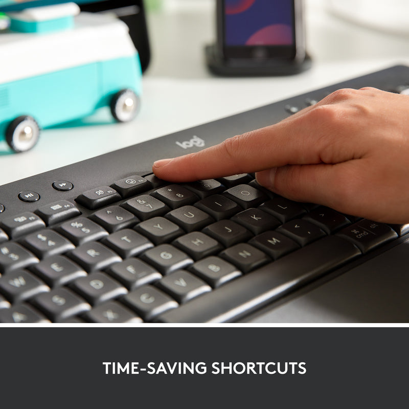 Afbeelding laden in galerijviewer, Logitech signature k650 wireless comfort toetsenbord (grafiet, us-international lay-out (qwerty), 100%)
