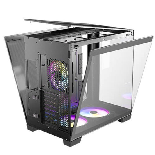 Antec c8 argb midi tower behuizing (zwart | 2x usb-a | 1x usb-c | tempered glass)