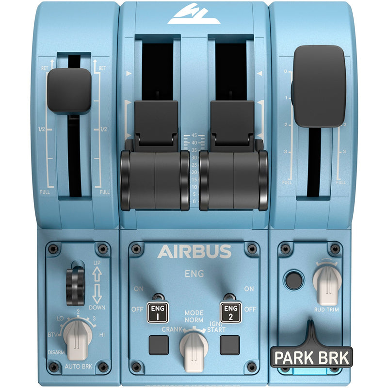 Afbeelding laden in galerijviewer, Thrustmaster tca quadrant add-on airbus edition gaming gasregelaar (blauwgrijs zwart, pc)
