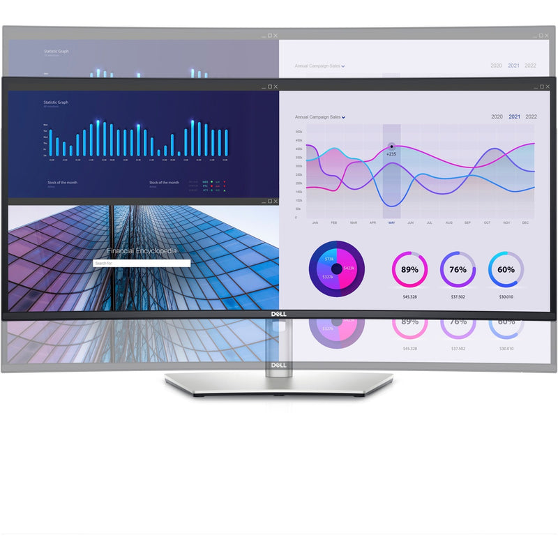 Afbeelding laden in galerijviewer, Dell u3423we 34 curved ultrawide monitor (zilver zwart, 2x hdmi, displayport, usb-a 3.2, usb-c 3.2)
