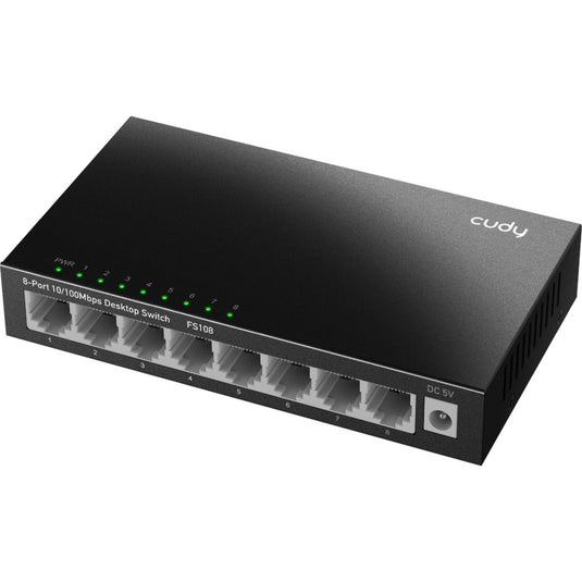 Cudy 8-port 10 100 mbps desktop switch (zwart)