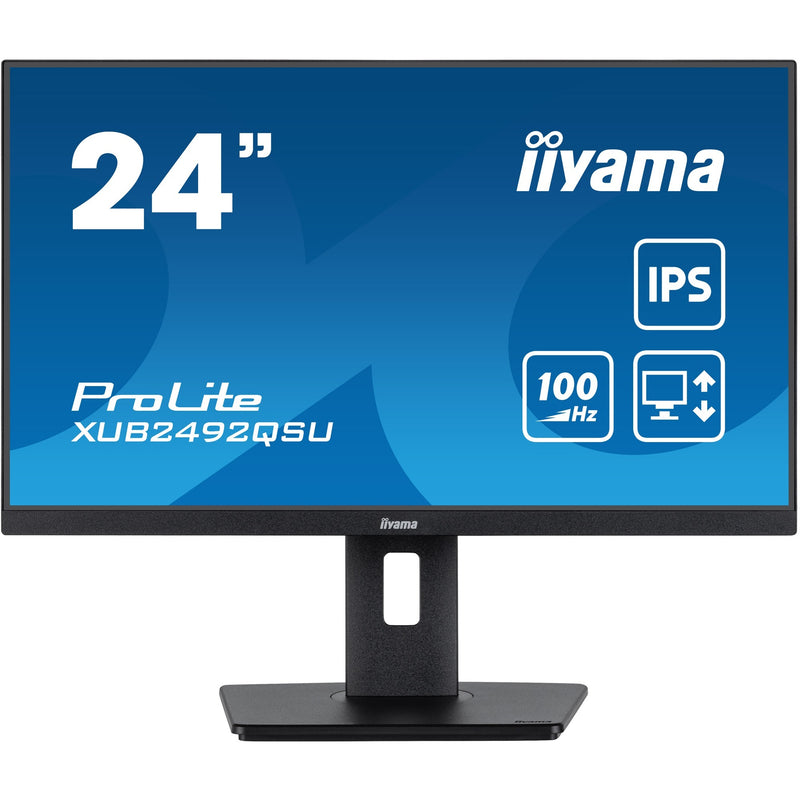 Afbeelding laden in galerijviewer, Iiyama prolite xub2492qsu-b1 23.8 monitor (zwart (mat), hdmi, displayport, 3x usb-a, usb-c)
