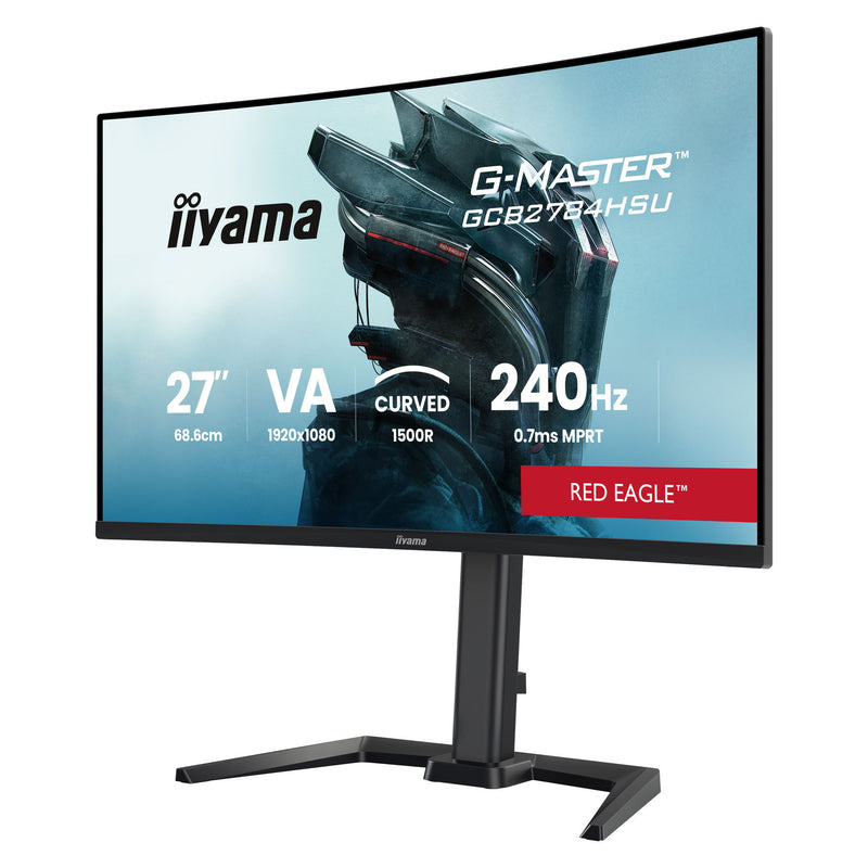 Afbeelding laden in galerijviewer, Iiyama g-master red eagle gcb2784hsu-b1 27 curved gaming monitor (zwart, 2x hdmi, displayport, 2x usb, 240 hz)
