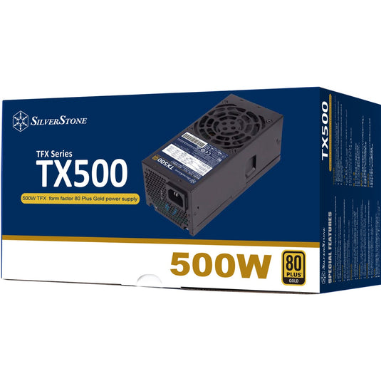 Silverstone sst-tx500-g 500 watt voeding (zwart, 2x pcie)