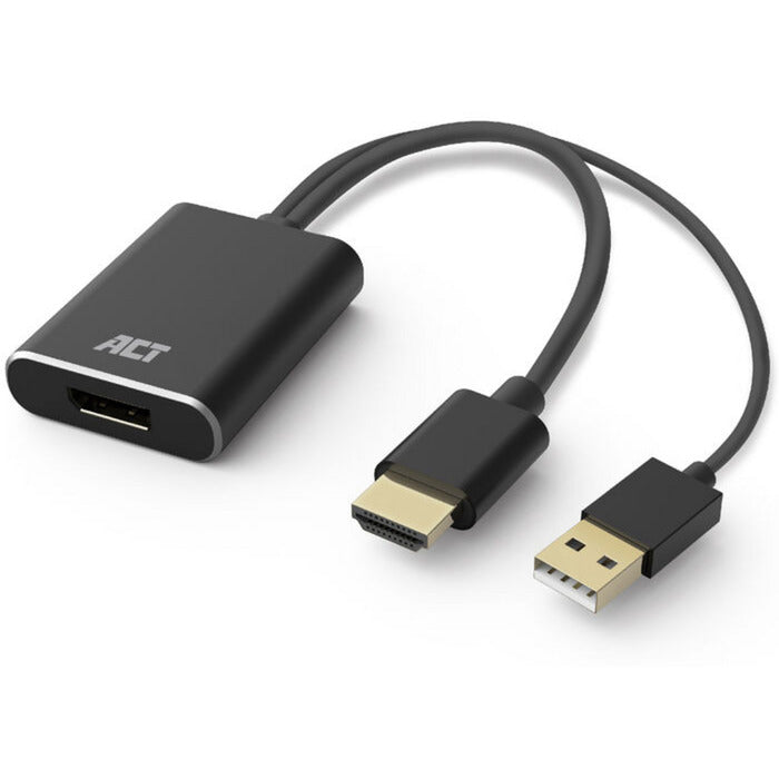 Afbeelding laden in galerijviewer, Act connectivity hdmi naar displayport adapter, 4k@60hz (zwart)
