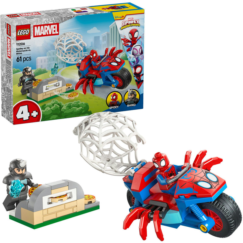 Afbeelding laden in galerijviewer, Lego marvel spidey on his motorcycle vs. rhino - 11206
