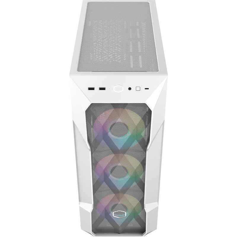 Afbeelding laden in galerijviewer, Cooler master masterbox td500 mesh v2 midi tower behuizing (wit | 2x usb-a | 1x usb-c | rgb | tempered glass)
