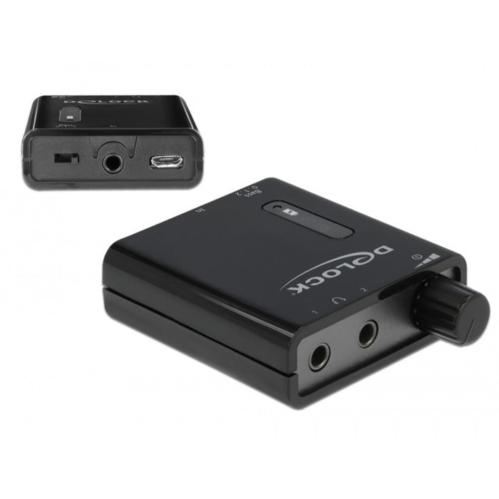 Afbeelding laden in galerijviewer, Delock portable stereo hoofdtelefoon versterker (zwart)
