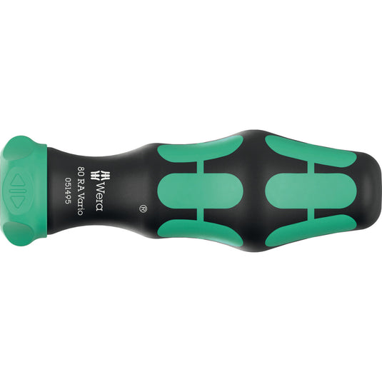 Wera 80 ra vario handhouder met ratelfunctie schroevendraaier (zwart groen)
