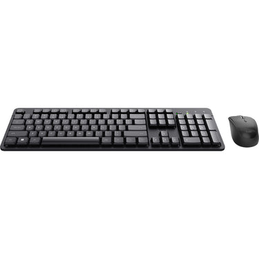 Trust ody ii stille draadloze toetsenbord- en muisset desktopset (zwart, us lay-out (qwerty), membraan, 100%, 800 dpi - 1.600 dpi)