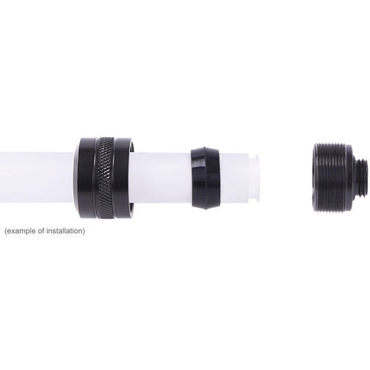 Alphacool eiszapfen pro 13 mm hardtube fitting g1 4 - deep black verbinding (zwart (mat))