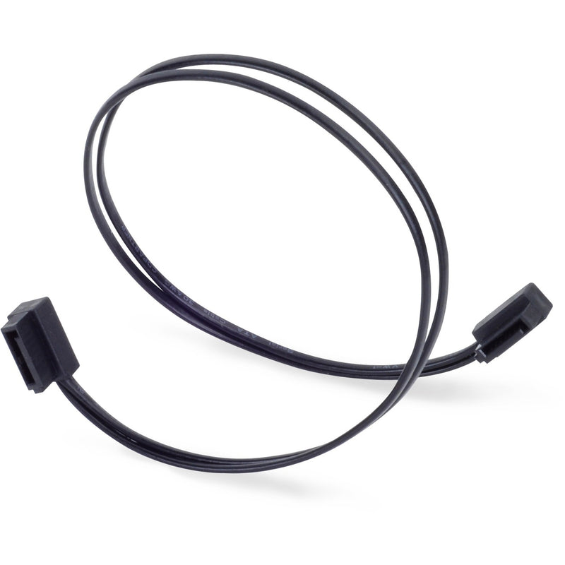 Afbeelding laden in galerijviewer, Silverstone sata iii kabel 30cm (zwart, 6gb s, low profile connector, cp11b-300)
