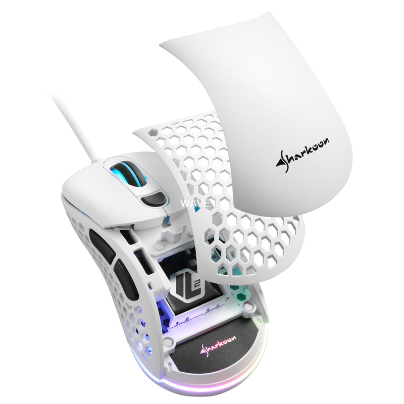 Afbeelding laden in galerijviewer, Sharkoon light² 200 gaming muis (wit, 50 - 16,000 dpi, rgb leds)
