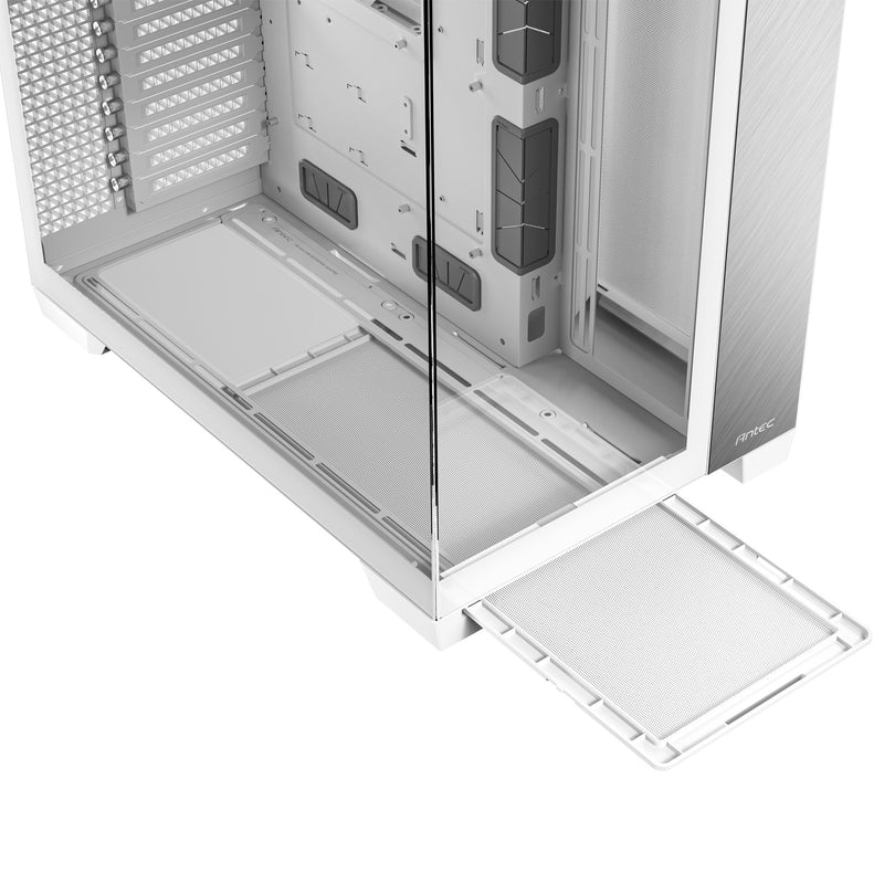 Afbeelding laden in galerijviewer, Antec c8 aluminum midi tower behuizing (wit zilver | 2x usb-a | 1x usb-c | tempered glass)
