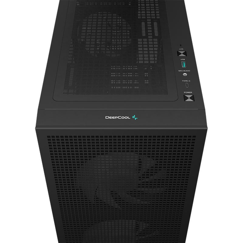 Afbeelding laden in galerijviewer, Deepcool ch360 mini tower behuizing (zwart | 1x usb-a | 1x usb-c | rgb | tempered glass)
