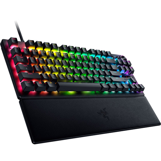Razer huntsman v3 pro tkl rgb mechanisch gaming toetsenbord (zwart, us lay-out (qwerty), analog optical gen 2, 80% (tkl), double-shot pbt)