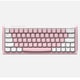 Iqunix ez63 pink magnetic switch gaming he keyboard (wit, us lay-out (qwerty), gateron jade pro, 60%, rgb, double shot pbt keycaps)