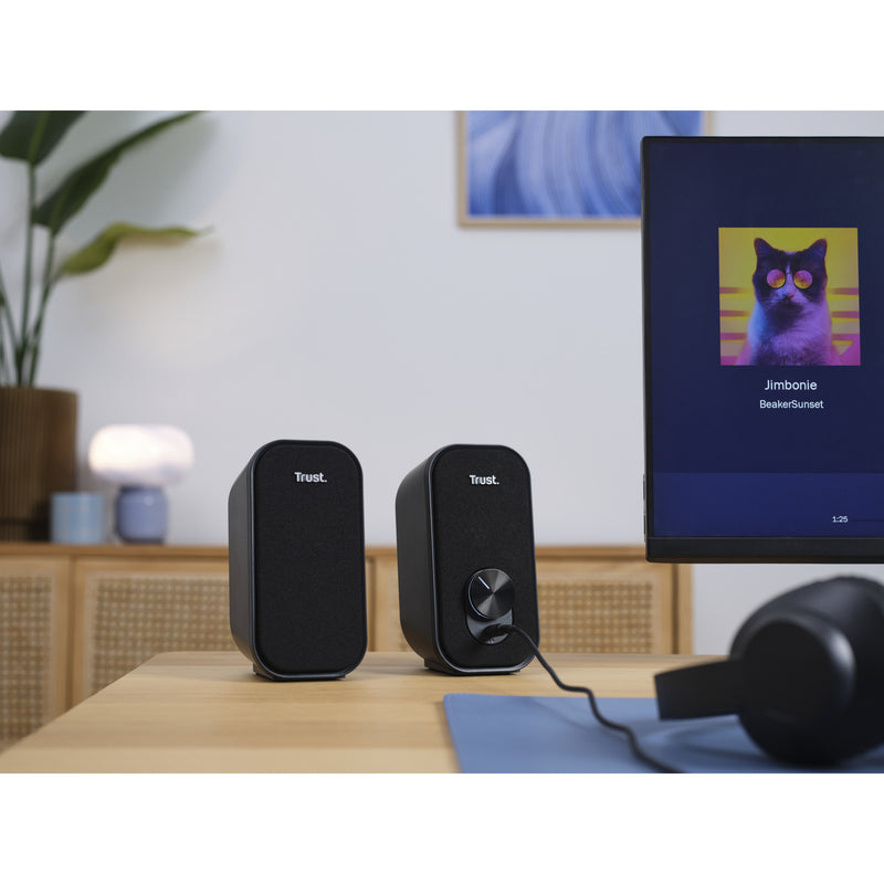 Afbeelding laden in galerijviewer, Trust ador 2.0-luidsprekerset pc-luidspreker (zwart grijs)
