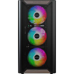 Montech xr wood midi tower behuizing (zwart | 1x usb-a | 1x usb-c | rgb | window)