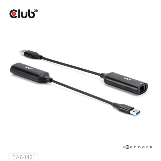 Club 3d usb-a naar rj45 ethernet 5gbps adapter (zwart)