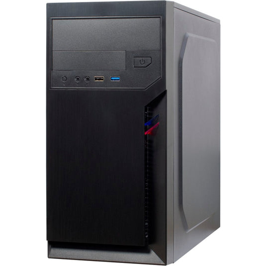 Inter-tech it-6502 romea mini tower behuizing (zwart | 2x usb-a)
