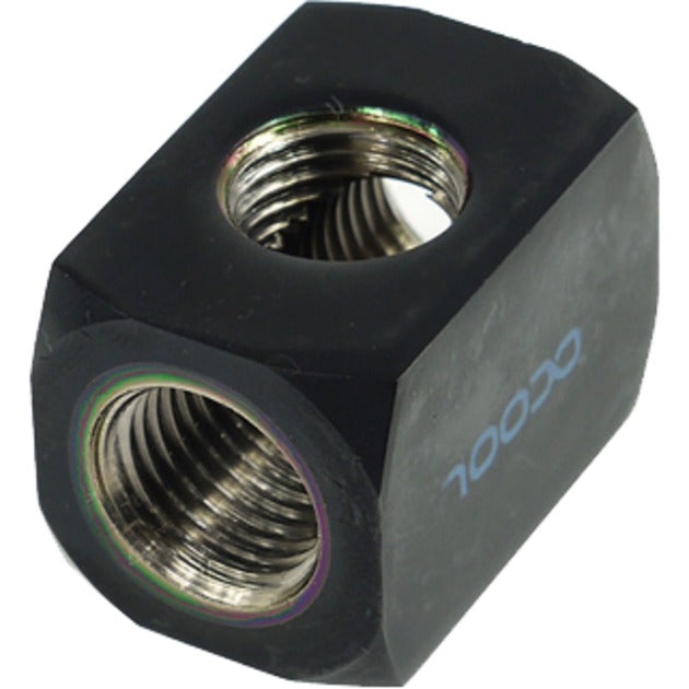 Afbeelding laden in galerijviewer, Alphacool hf aansluitingsterminal tee t-stuk rond g1 4 (zwart)
