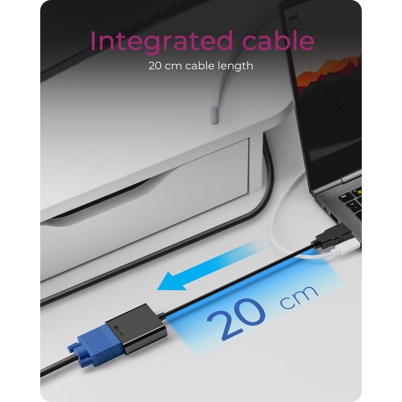 Afbeelding laden in galerijviewer, Icy box ib-ac502a hdmi naar vga adapter (zwart)
