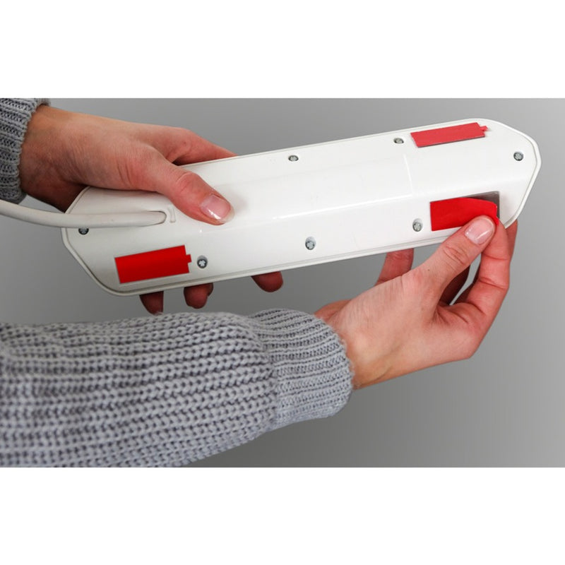 Afbeelding laden in galerijviewer, Brennenstuhl ®estilo hoekaansluitdoosstrook met usb laadfunctie 4-weg 2x beschermende contactdozen 2x euro zilver wit
