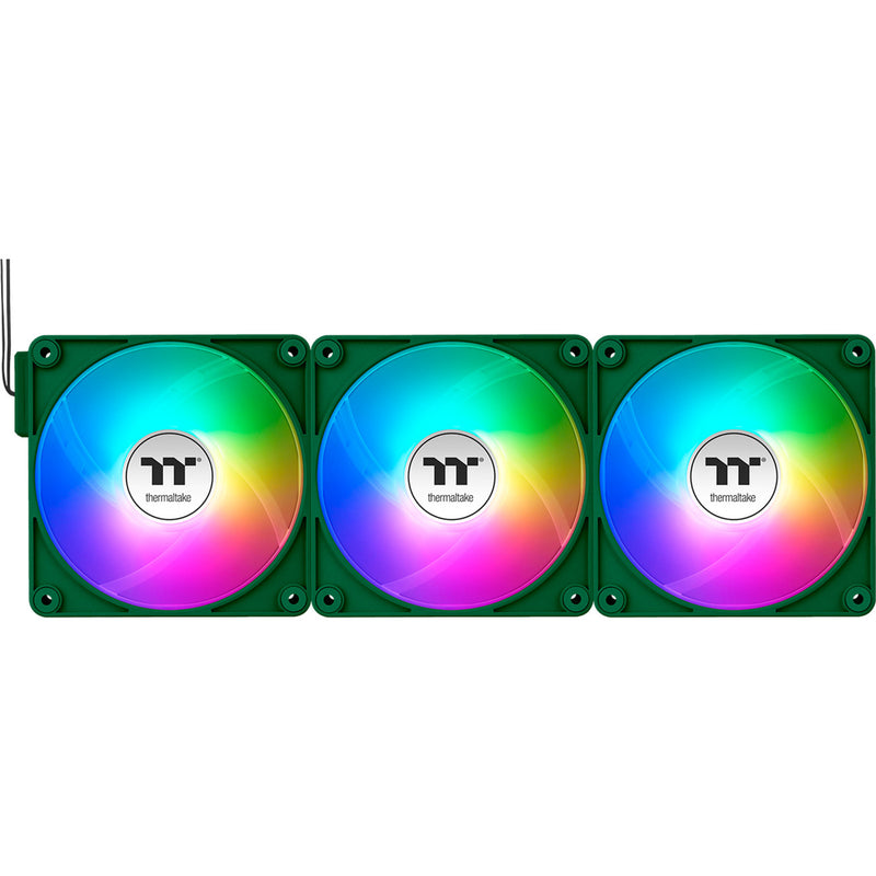 Afbeelding laden in galerijviewer, Thermaltake ct120 ex argb sync pc cooling fan racing green (3-fan pack) case fans (groen, 3 stuks, 120 x 120 x 25 mm, pwm)
