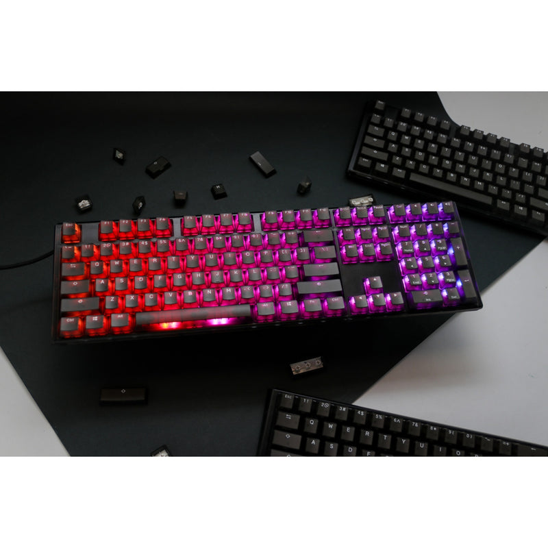 Afbeelding laden in galerijviewer, Ducky one 3 aura rgb mechanisch toetsenbord (zwart, us lay-out (qwerty), cherry mx brown, 100%, abs double shot, hot swap)
