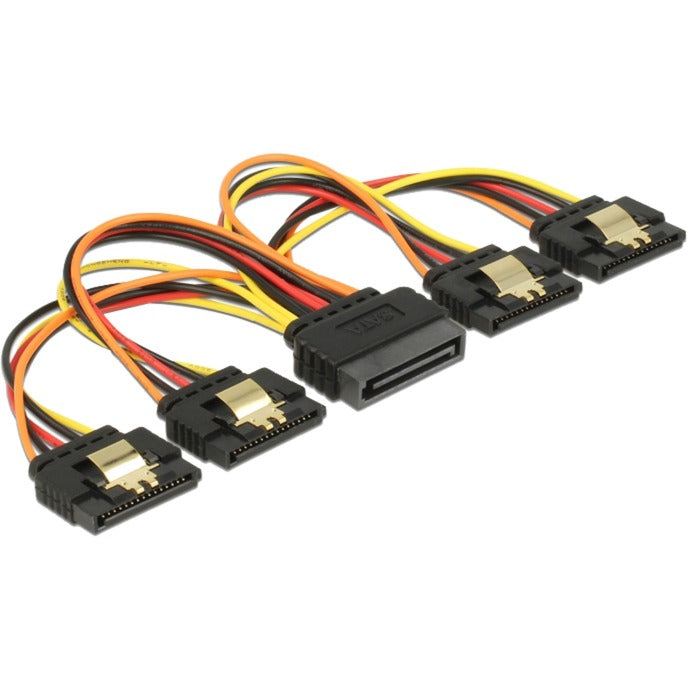 Afbeelding laden in galerijviewer, Delock sata 15 pin power > sata 15 pin power 4x kabel (zwart rood, 0,15 meter)

