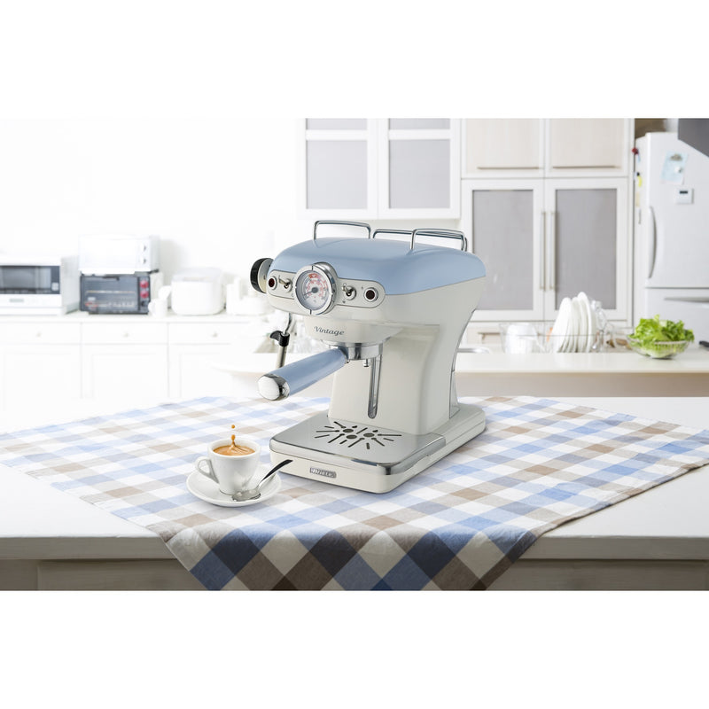 Afbeelding laden in galerijviewer, Ariete vintage espressomachine 1389 15 (lichtblauw wit)
